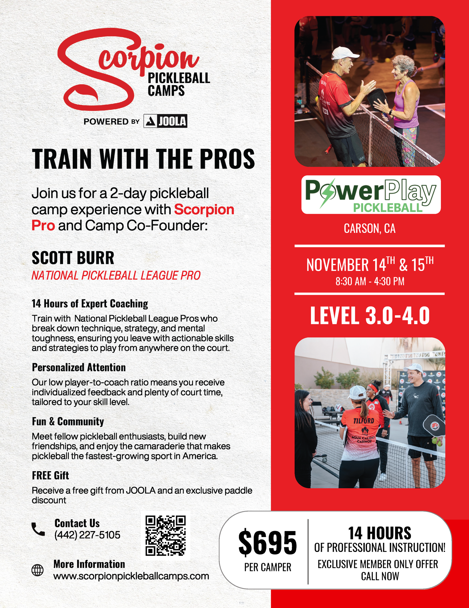 PowerPlay Pickleball and Scorpion Pickleball Camps